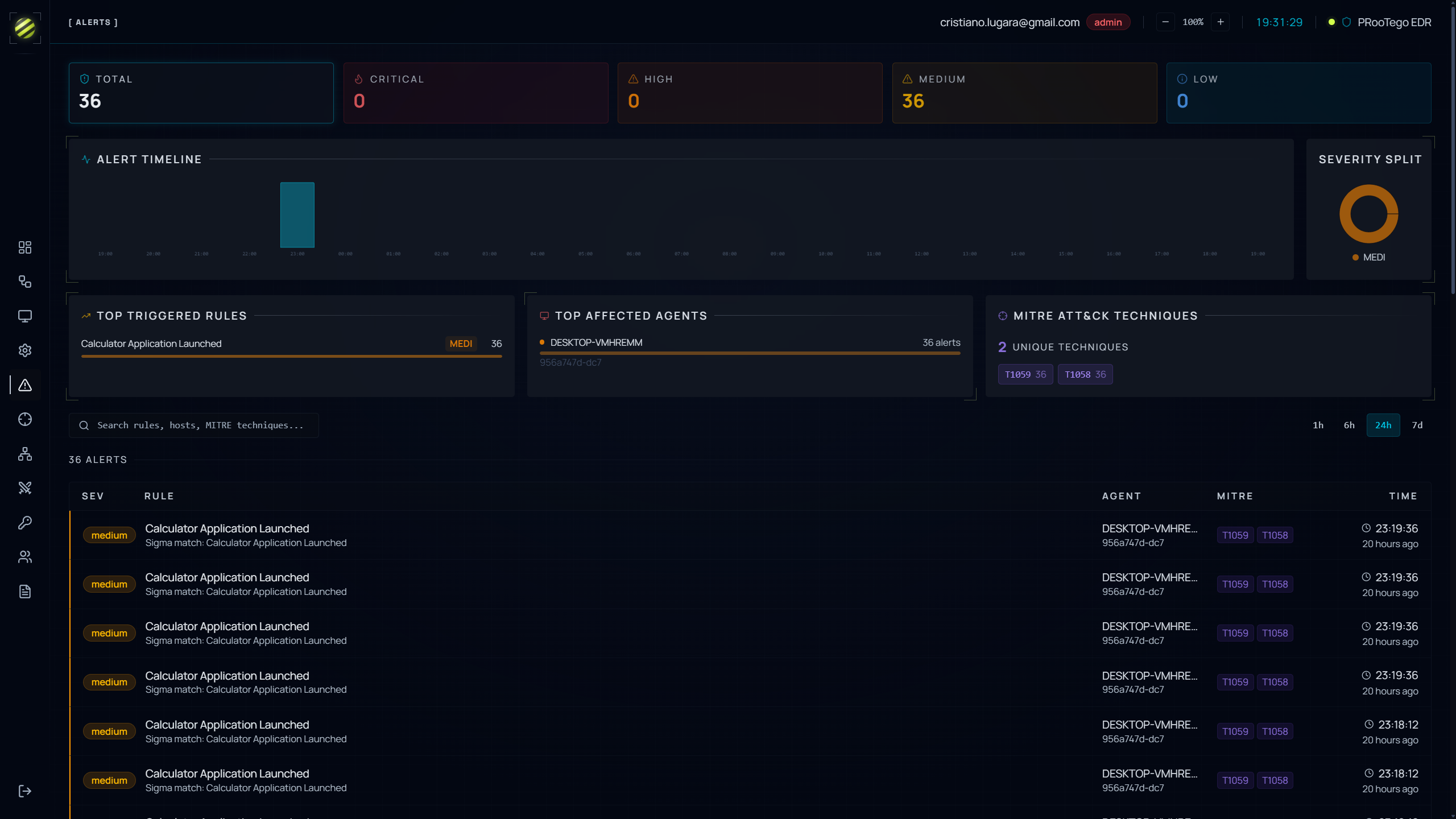 Alerts & MITRE Screenshot